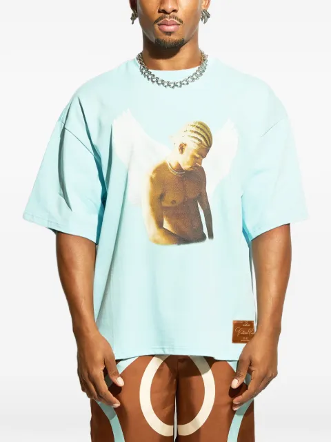 GARCIAS Guardian Angel oversized graphic T-shirt Blue GUARDIANTSBB