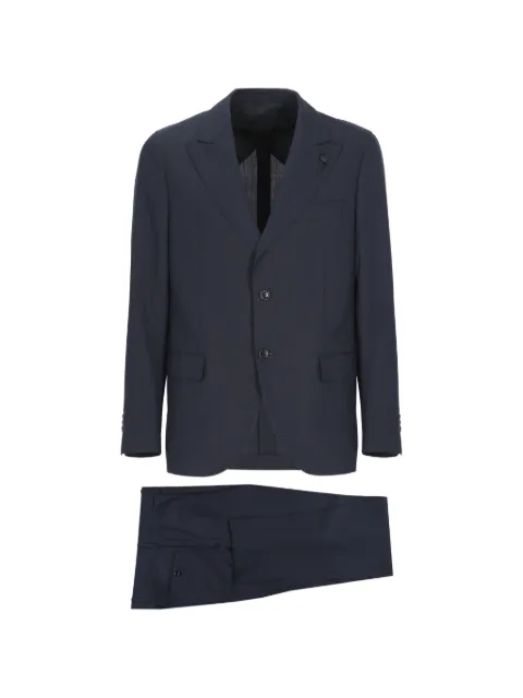 Lardini peak-lapel wool suit Blue CN400AEPAIF66412840