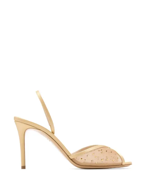Andrea Wazen Jen slingback pumps Neutrals JENSL085SMH