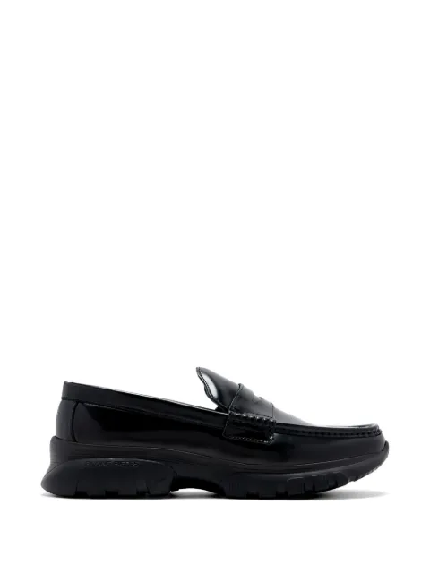 Filling Pieces logo-embossed penny loafers Black 112611334323130