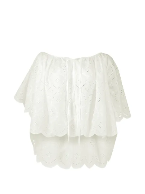 Faithfull Fondaco scalloped top White FF4819BCBBIANCABRODERIEWHI