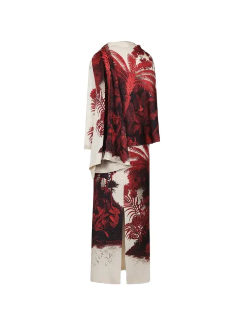 Johanna Ortiz Ocean Of Secrets silk cape Neutrals PT03871
