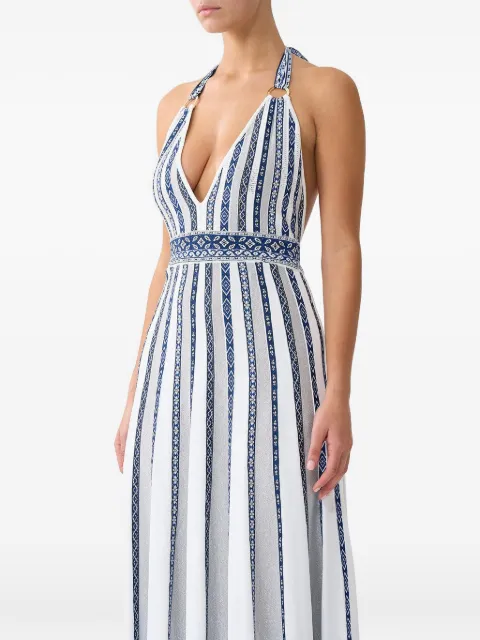Camilla halterneck tie maxi dress White 00040932ATILWOND