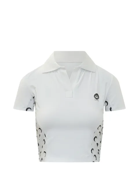 Marine Serre moon polo top White WTO510ACJER0101WH00