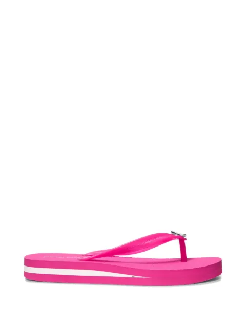 Michael Kors Posie logo-plaque flip-flops Pink 40S6PSFA3Q
