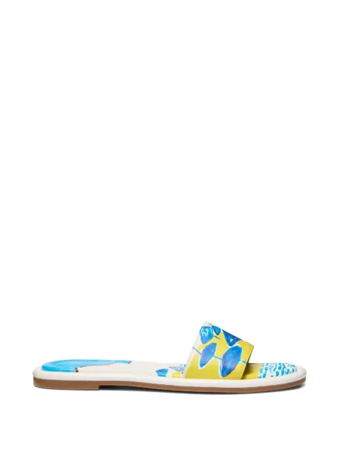 Michael Kors Dana graphic-print sandals Yellow 40S6DNFS1L