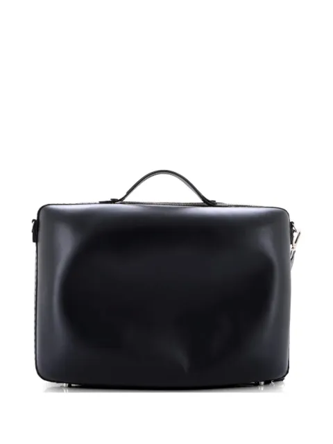 Fendi Pre-Owned FF Zip Around Travel Bag Leather Large business bag Black ZNWXTMZKJ2GYQY80