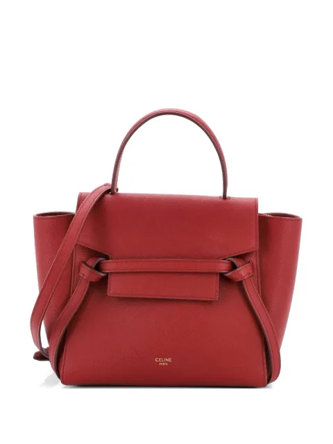 Celine Pre-Owned Belt Bag Textured Leather Nano shoulder bag Red D46KX2YES6K974CO