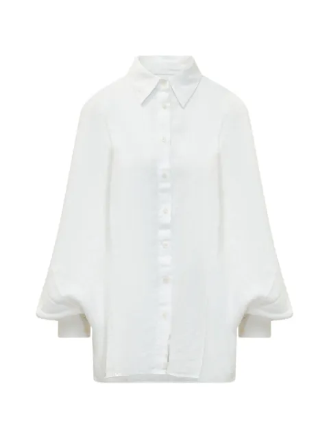 SoSUE balloon-sleeve blouse White ANTONIALINENAS1007