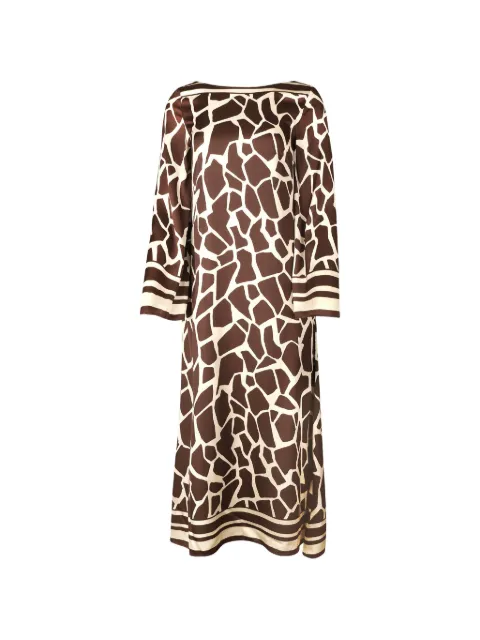 Faithfull Orsino long-sleeve maxi dress Brown FF4824OMB