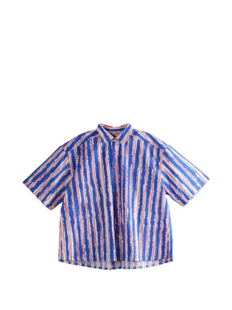 Pero striped buttoned shirt Blue DLUPSHSN03
