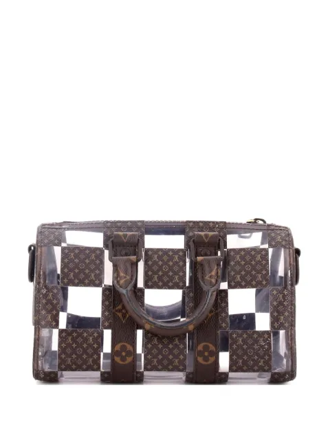 Louis Vuitton Pre-Owned Keepall Bandouliere Bag Monogram Chess Coated Canvas and PVC 25 handbag Brown G0C5QGXTOWXHOPO2