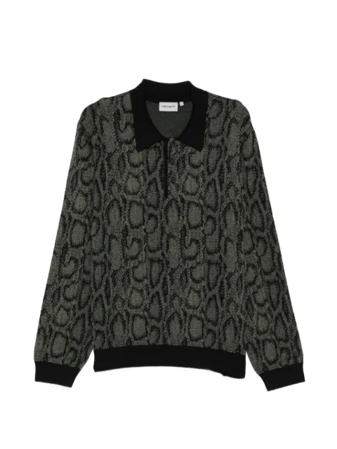 Carhartt WIP snake-print polo shirt Green I0361703QL