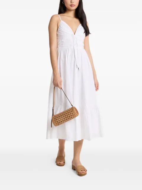 Michael Michael Kors ruched tiered dress White MS683DHKLZ
