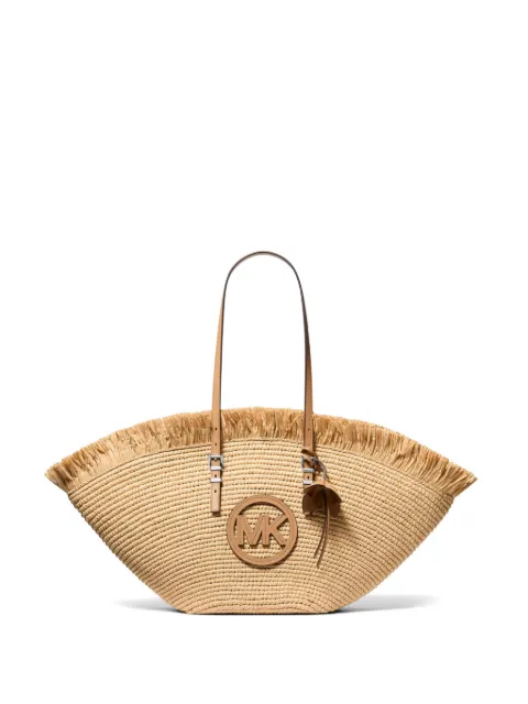 Michael Kors large hand-knitted fan-shaped tote bag by Isa Neutrals 30S6S9FT9Y