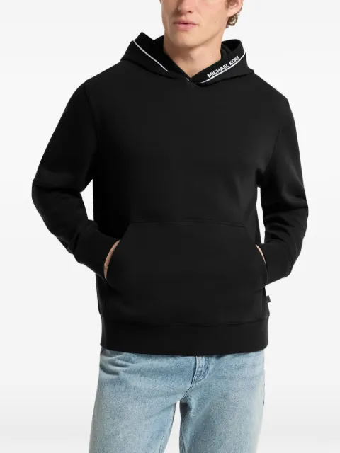 Michael Kors logo-trim hoodie Black CS652G25MF