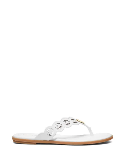 Michael Michael Kors Janie logo-plaque sandals White 40S6JNFS1L