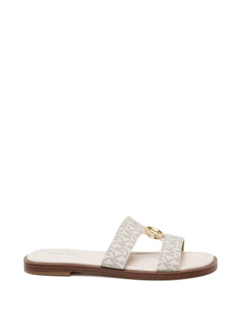 Michael Kors all-over logo buckle sandals Neutrals 40S6ERFS2B