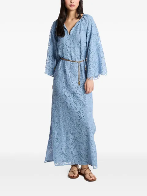 Michael Kors floral V-neck kaftan Blue MS682SFKQ9