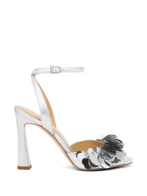 Michael Kors Loretta sequin-embellished sandals Silver 40S6LRHS2Q