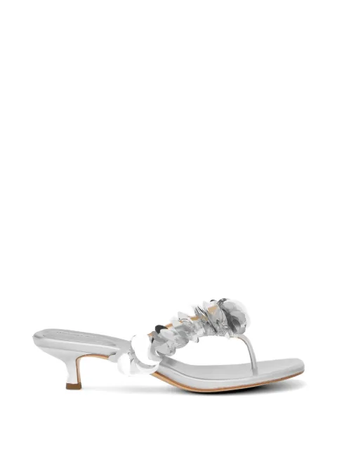 Michael Kors Loretta sequin-embellished sandals Silver 40S6LRMS2Q