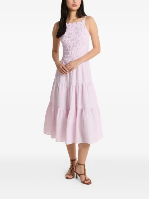 Michael Kors smocked tiered dress Pink MS683DIKUP
