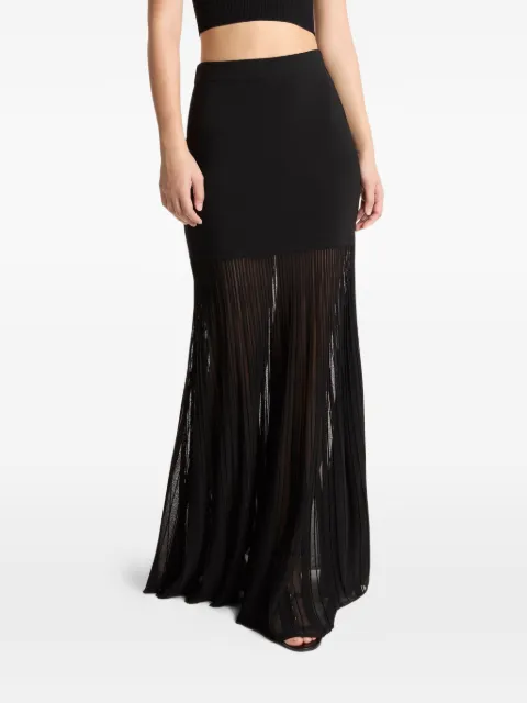 Michael Kors pleated ribbed skirt Black MS670LHBFD