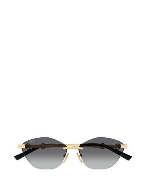 Gucci Eyewear cat-eye rimless sunglasses Gold GG2050S