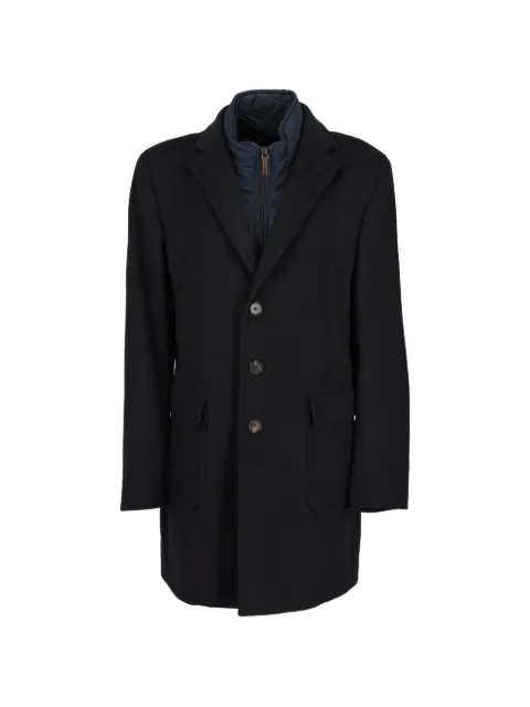 Vintage notched-lapel coat Black WCV1302267