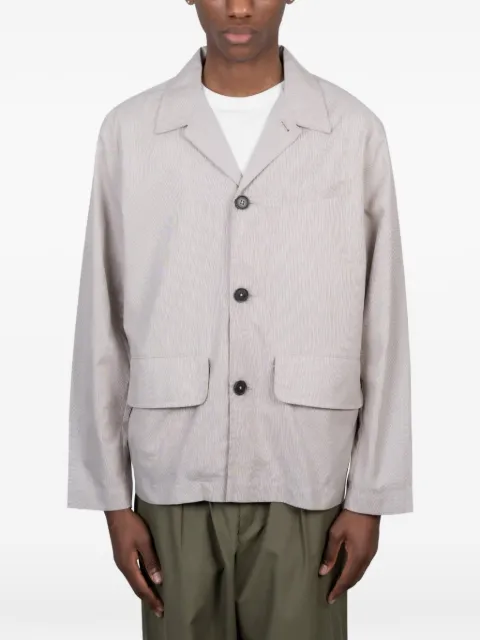 Universal Works Franck buttoned cotton jacket Neutrals 34225BROWN