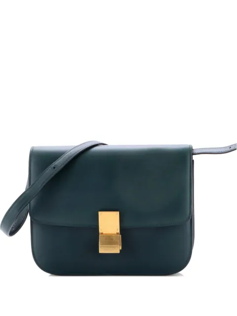 Celine Pre-Owned Classic Box Bag Smooth Leather Medium crossbody bag Green DZLBWLIN914PCCSC