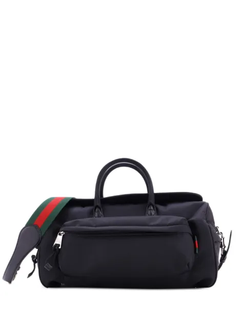Gucci Pre-Owned Convertible Front Pocket Duffle Bag Nylon Medium travel bag Black H1OTQ6PYJZIDP94H