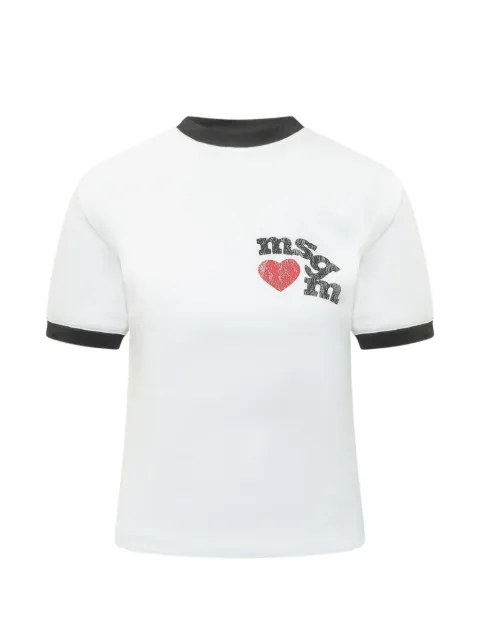 MSGM ringer detail T-shirt White 4042MDM88267002