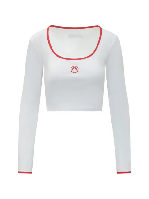 Marine Serre roundneck t-shirt White WTT033ACJER0008WH17