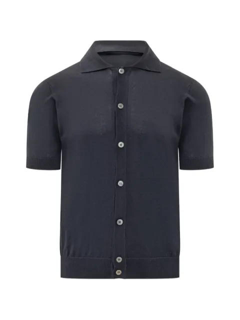 Filippo De Laurentiis short-sleeve knitted-shirt Blue CA1MCSU12R