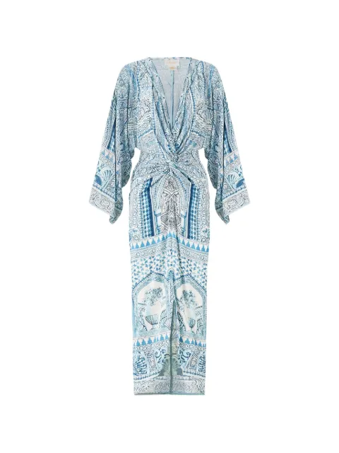 Camilla split twist dress Blue 00040672HUMOALHA