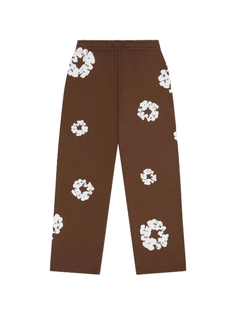 Denim Tears wreath open hem sweatpants Brown DT422