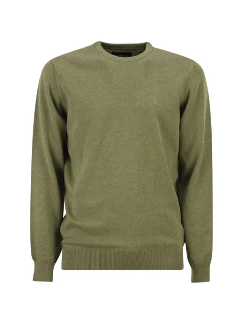 Barbour crew-neck logo cotton sweater Green MKN0932MKNGN34