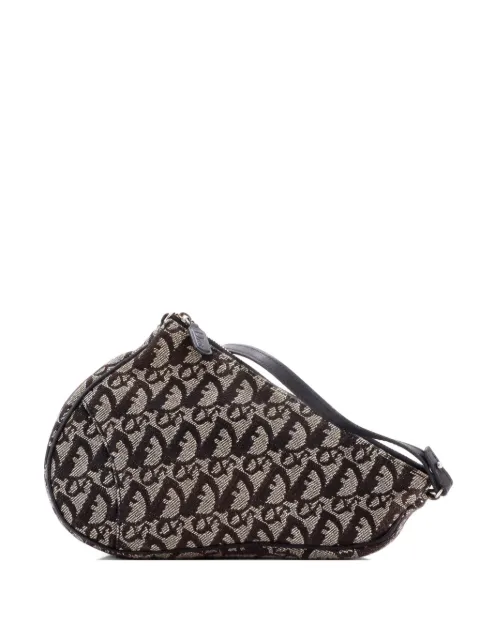 Christian Dior Pre-Owned Vintage Saddle Bag Diorissimo Canvas Mini clutch bag Black CA9A5GFRVBYZ2ID5