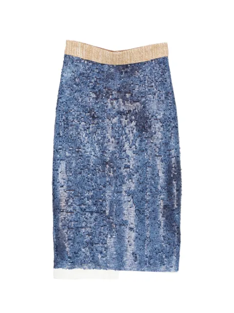 Rosanna Ocampo sequin-embellishment midi skirt Blue RO132