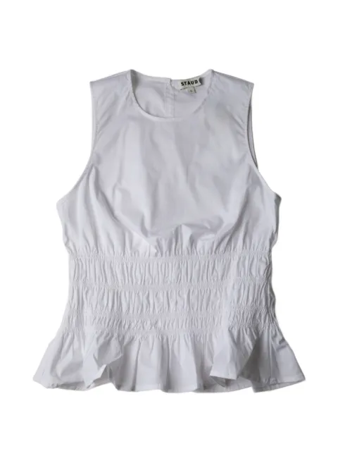 STAUD Culver round-neck top White R26S1118PO