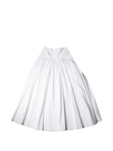 STAUD Procida ruffled midi skirt White R26S6151PO