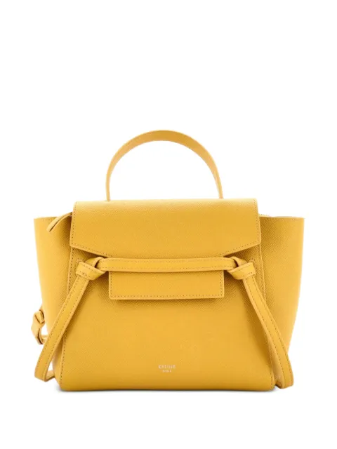 Celine Pre-Owned Belt Bag Textured Leather Nano shoulder bag Yellow FS7AS62VE903BIGB