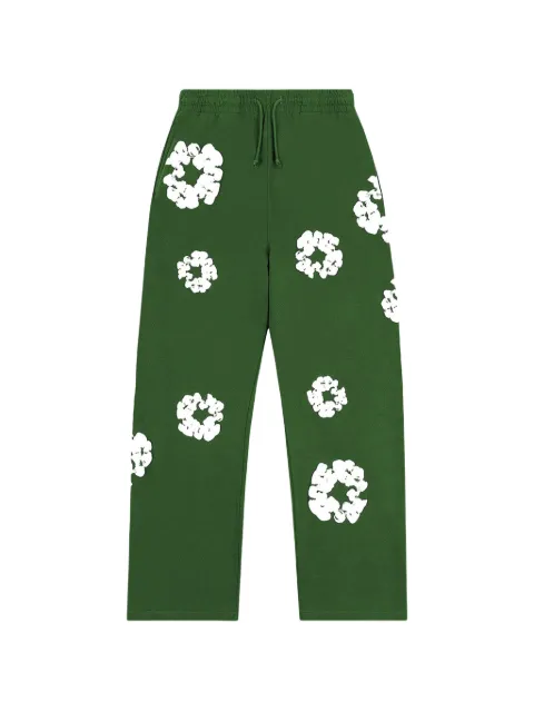 Denim Tears wreath open hem sweatpants Green DT414
