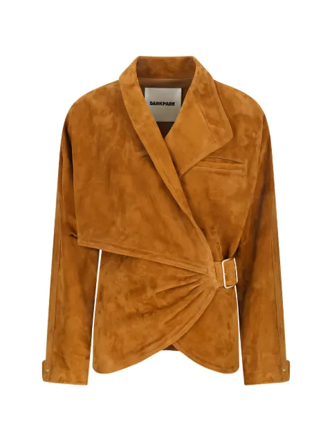 DARKPARK Cindy belted suede jacket Brown WJA10LTS02
