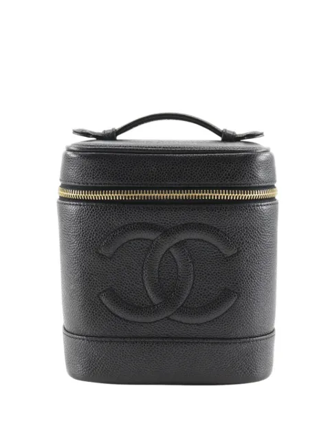 CHANEL Pre-Owned 2000-2002 CC Caviar vanity bag Black BFODA64EYWSPTXQS