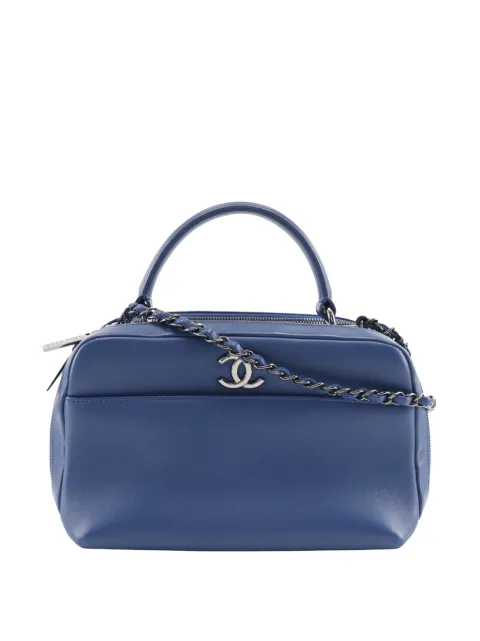 CHANEL Pre-Owned 2019 Medium Calfskin Trendy CC Bowling Bag satchel Blue IB5TSJZG9UJHVRPC