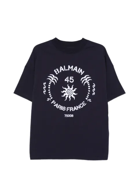 Balmain graphic-print T-shirt Blue GH0EG230BD56