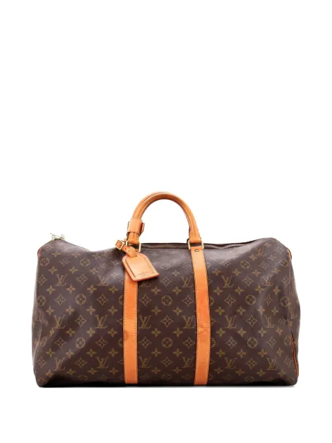 Louis Vuitton Pre-Owned Keepall Bag Monogram Canvas 50 travel bag Brown BQZRYMHCYKWQNL01