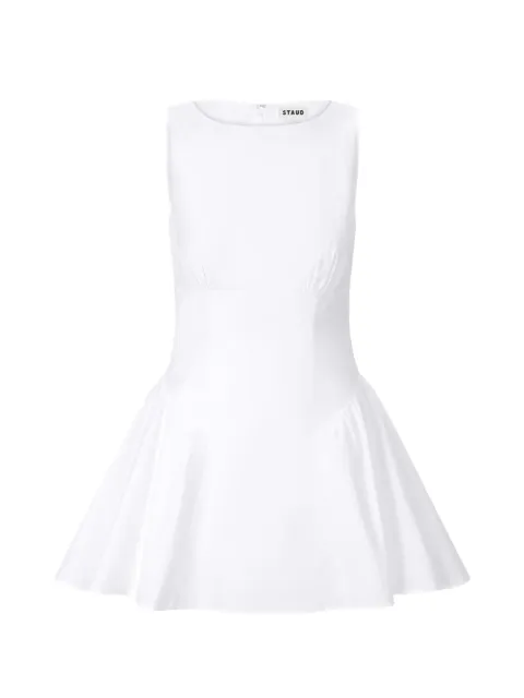 STAUD GWEN panelled mini dress White R26S2128PO